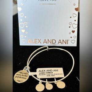 Bracelet by Alex & Ani Because I Love You Grandma  Silvertone Expandable NWT